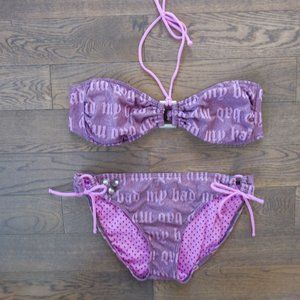 Purple Polka Dot Sparkle Glitter 2 piece Bikini